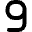 Number Nine Icon from Micro Solid Set