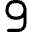 Number Nine Icon from Micro Line Set