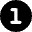 Number One Circle Icon from Micro Solid Set