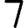 Number Seven Icon from Micro Line Set