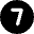 Number Seven Circle Icon from Micro Solid Set