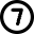 Number Seven Circle Icon from Micro Line Set