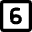 Number Six Square Icon from Micro Line Set