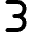 Number Three Icon from Micro Solid Set