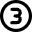 Number Three Circle Icon from Micro Line Set
