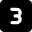 Number Three Square Icon from Micro Solid Set