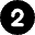 Number Two Circle Icon from Micro Solid Set