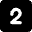 Number Two Square Icon from Micro Solid Set