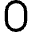 Number Zero Icon from Micro Line Set