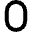 Number Zero Icon from Micro Solid Set