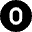 Number Zero Circle Icon from Micro Solid Set