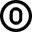 Number Zero Circle Icon from Micro Line Set