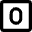 Number Zero Square Icon from Micro Line Set