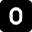 Number Zero Square Icon from Micro Solid Set