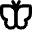 Butterfly Icon from Micro Line Set