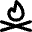 Campfire Icon from Micro Line Set