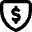 Money Shield Icon from Micro Line Set
