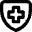 Shield Cross Icon from Micro Line Set