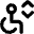Lift Disability Icon from Micro Line Set