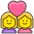 Couple With Heart Woman Woman Emoji from Kawaii Emoji Set