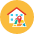 House Location Icon from Kameleon Colors Set