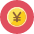 Yen Coin Icon from Kameleon Colors Set