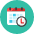 Calendar Time Icon from Kameleon Colors Set
