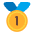 1st Place Medal Flat Emoji from Fluent Emoji Flat Set