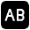 Ab Button Blood Type Emoji from EmojiTwo Black Set