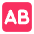Ab Button Blood Type Flat Emoji from Fluent Emoji Flat Set
