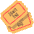 Admission Tickets Emoji from EmojiTwo Colors Set