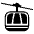 Aerial Tramway Emoji from EmojiTwo Black Set