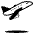 Airplane Departure Emoji from EmojiTwo Black Set