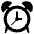 Alarm Clock Emoji from EmojiTwo Black Set