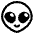 Alien High Contrast Emoji from Fluent Emoji High Contrast Set