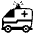 Ambulance Emoji from EmojiTwo Black Set