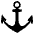 Anchor Emoji from EmojiTwo Black Set