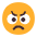 Angry Face Flat Emoji from Fluent Emoji Flat Set