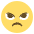 Angry Face Emoji from EmojiTwo Colors Set