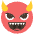 Angry Face With Horns Emoji from EmojiTwo Colors Set