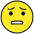 Anguished Face Emoji from OpenMoji Set