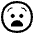 Anguished Face High Contrast Emoji from Fluent Emoji High Contrast Set