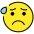 Anxious Face With Sweat Emoji from OpenMoji Set