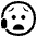 Anxious Face With Sweat High Contrast Emoji from Fluent Emoji High Contrast Set