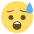 Anxious Face With Sweat Emoji from EmojiTwo Colors Set