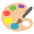 Artist Palette Emoji from EmojiTwo Colors Set