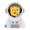 Astronaut Flat Default Emoji from Fluent Emoji Flat Set