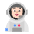Astronaut Flat Light Emoji from Fluent Emoji Flat Set