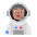 Astronaut Flat Medium Emoji from Fluent Emoji Flat Set