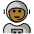 Astronaut Medium Dark Skin Tone Emoji from OpenMoji Set
